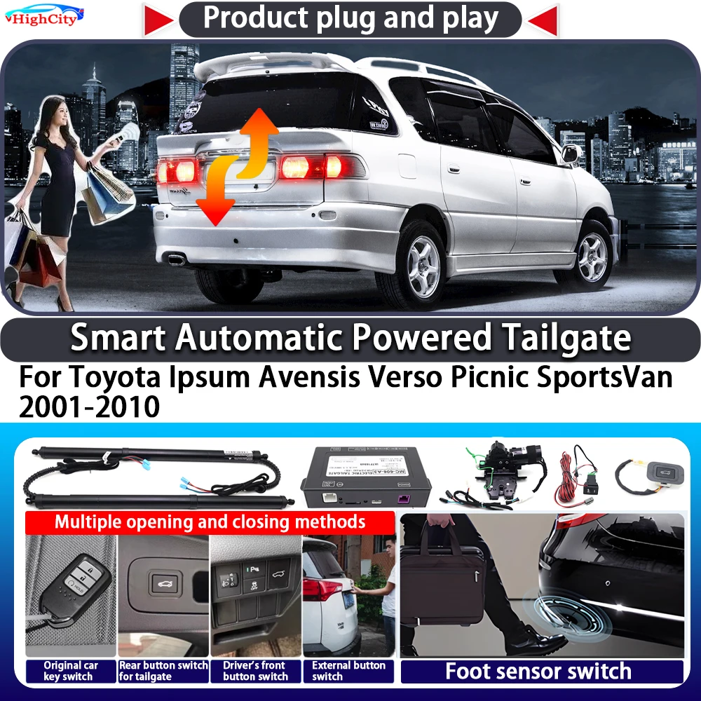 For Toyota Ipsum Avensis Verso Picnic SportsVan 2001-2010 Smart Automatic Powered Tailgate Key Trunk Close Kit Power Tailgate