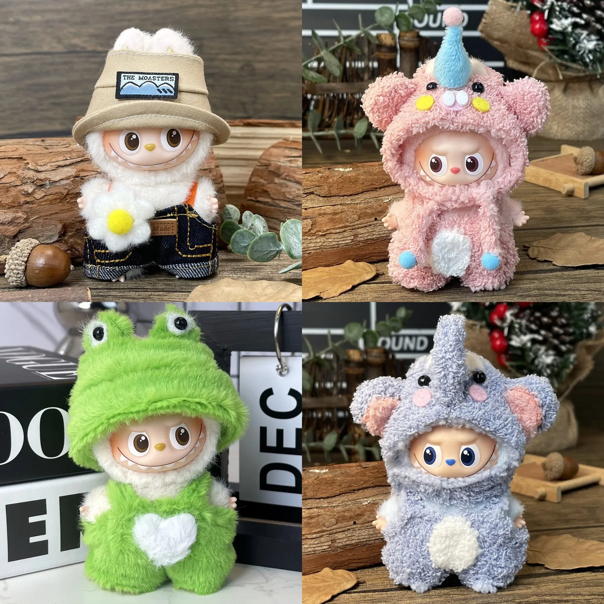 

For 10cm mini Labubu 4.0 Pin For Love Series Clothes Animal plush clothing Labubu Cute Accessories