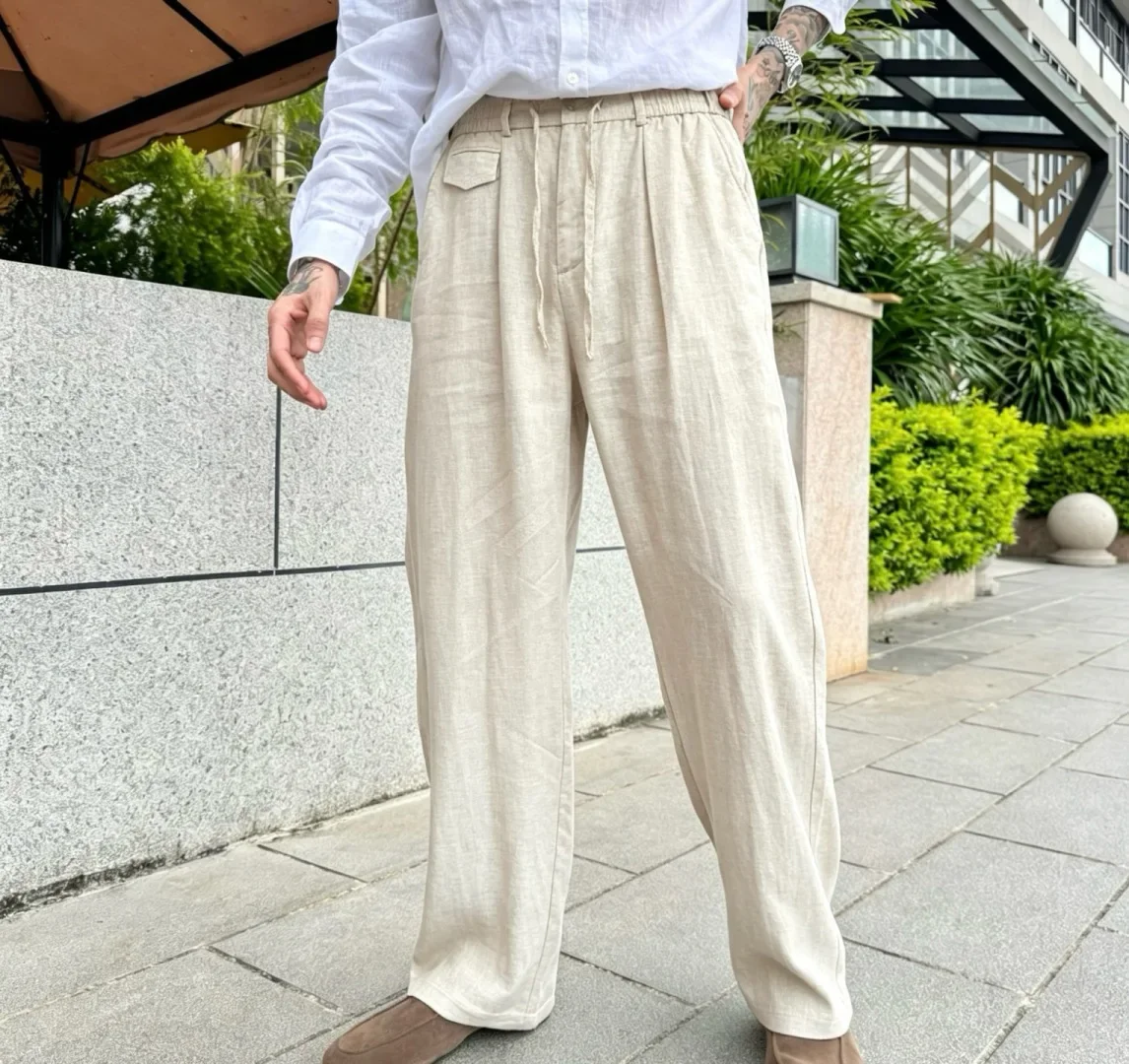 BC 2026 summer new men's old money style casual trousers