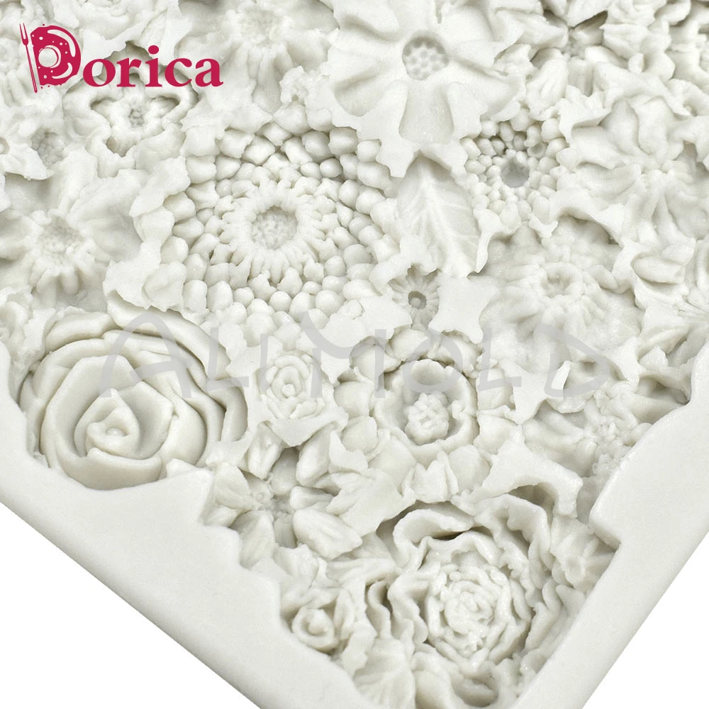Flower Silicone Mold Chocolate Fondant Mould DIY Resin Clay Embossing Template Cake Decorating Tool Kitchen Bakeware Accessories
