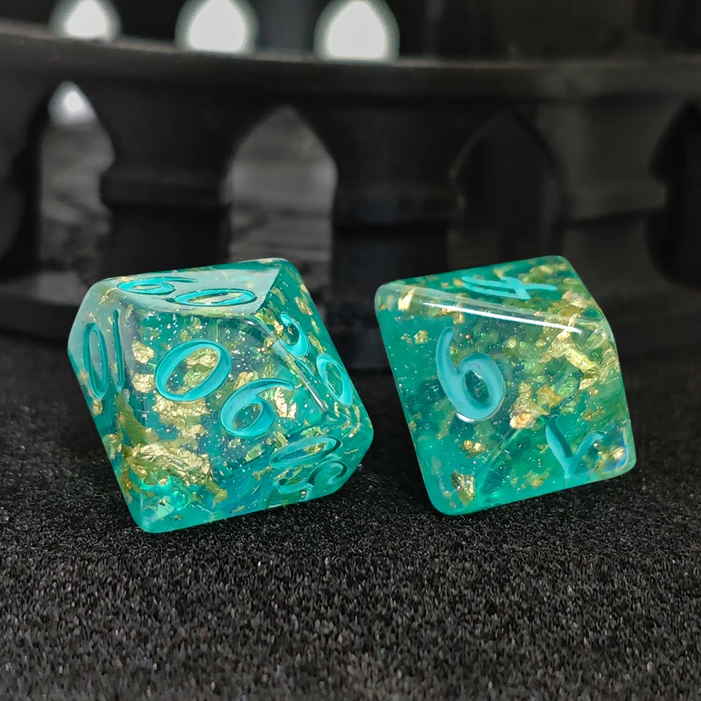 7Pcs/set Glitter Dice Set DnD RPG Board Games Dice Set Entertainment Tabletop Games Dice Popular Game Home Adults Kids Game Dice view 5