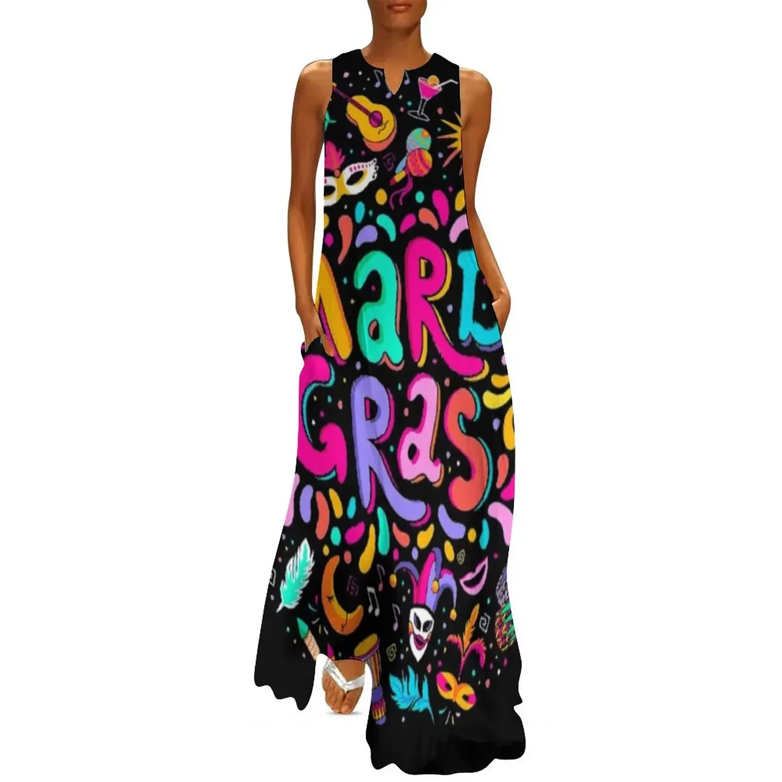

Mardi Gras Long Dress dress for women sexy dress for women dresses summer woman 2025
