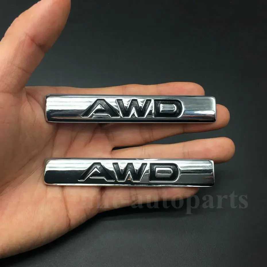 

2x 3D Metal AWD Emblem Car Auto Body Side Trunk Tailgate Badge Decal Sticker 4WD