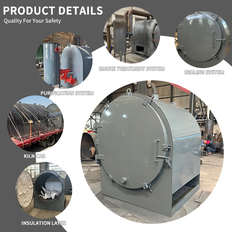 Picture 4: Smokeless Carbonization Furnace Charcoal Making Machine for Palm Shell Wood Waste Logs with High Output Environmental Protection