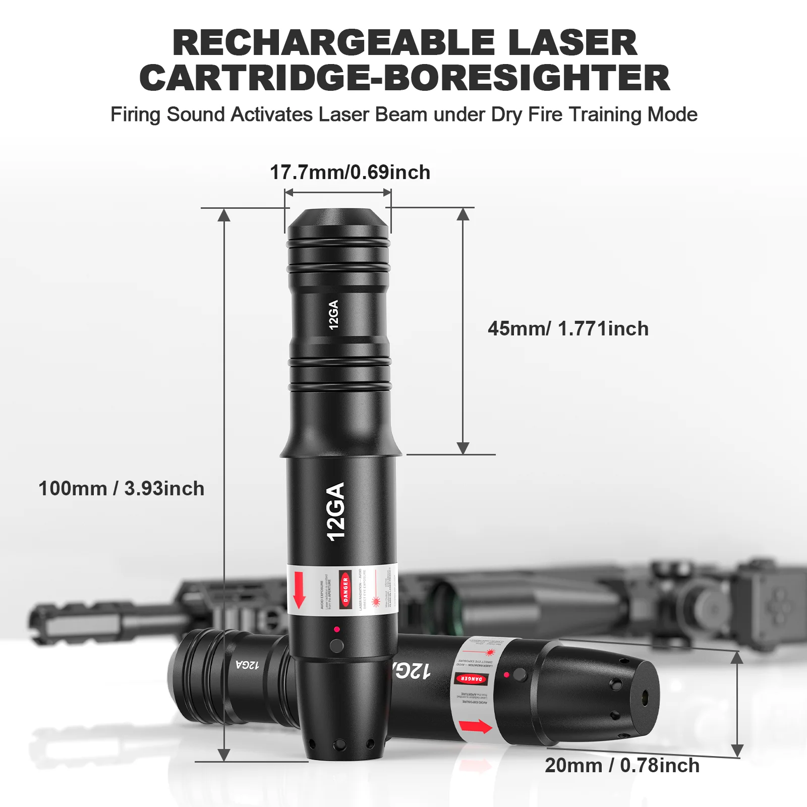 مدرب ليزر ثنائي الغرض مطور 12GA مع وظيفة المعايرة، هدف قفل المعايرة الثابتة عالي الدقة