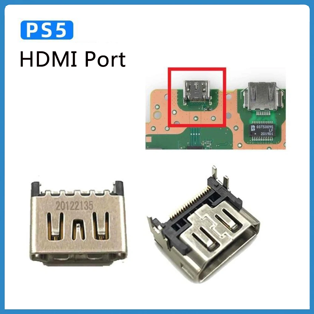 50Pcs Original New For PS5 HDMI Port Socket Jack For Sony Play Station 5 Game Console Compatible Interface Connector