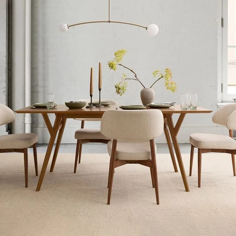 

# Design Rectangular Telescopic Dinner Table Minimalist Small Flat Dining Table Household