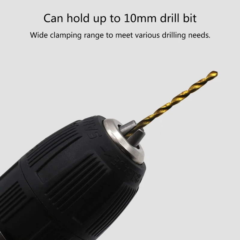0.8 มม.-10 มม.Keyless Drill Chuck 3/8-24UNF เจาะเกลียวสำหรับมือไฟฟ้าเจาะอะแดปเตอร์ Converter