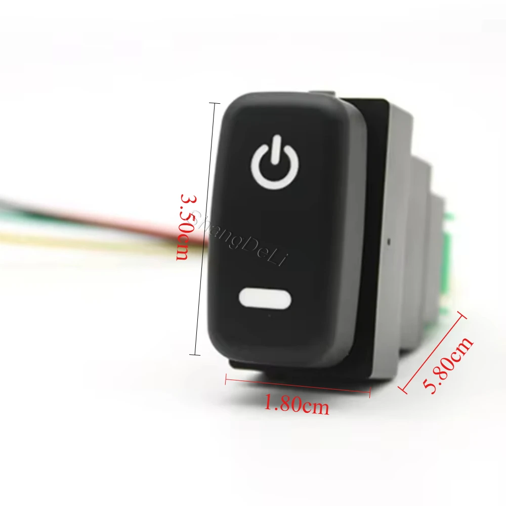 1Pc Auto LED Horn Ansicht Garage Power Schalter Taste mit Draht Für Mitsubishi Outlander Pajero V73 V93 V97 Lancer EX zubehör – Detail 2