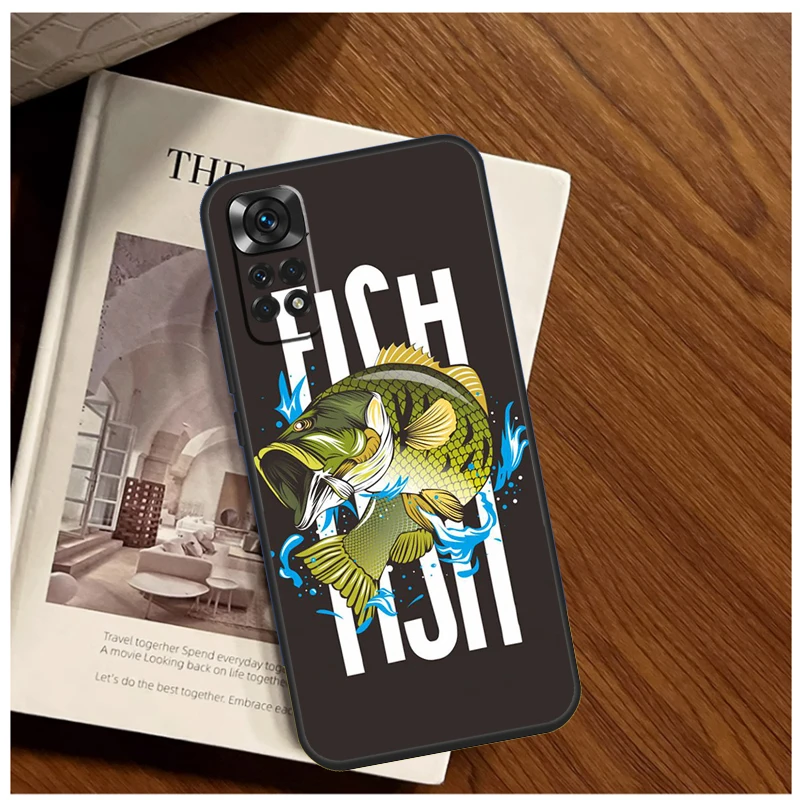 Fishing Fisherman Case For Xiaomi Redmi Note 12 12S 11 11S 10 10S 9 9S 8 Pro 8T Redmi 12C 10C 9C Back Cover