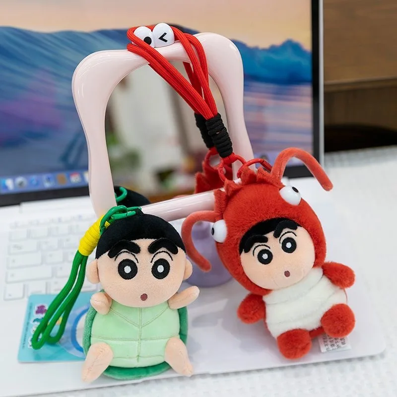 MINISO véritable Crayon shin-chan cross-dressing série sac porte-clés mignon dessin animé Couple pendentifs sac charme fille cadeau d'anniversaire