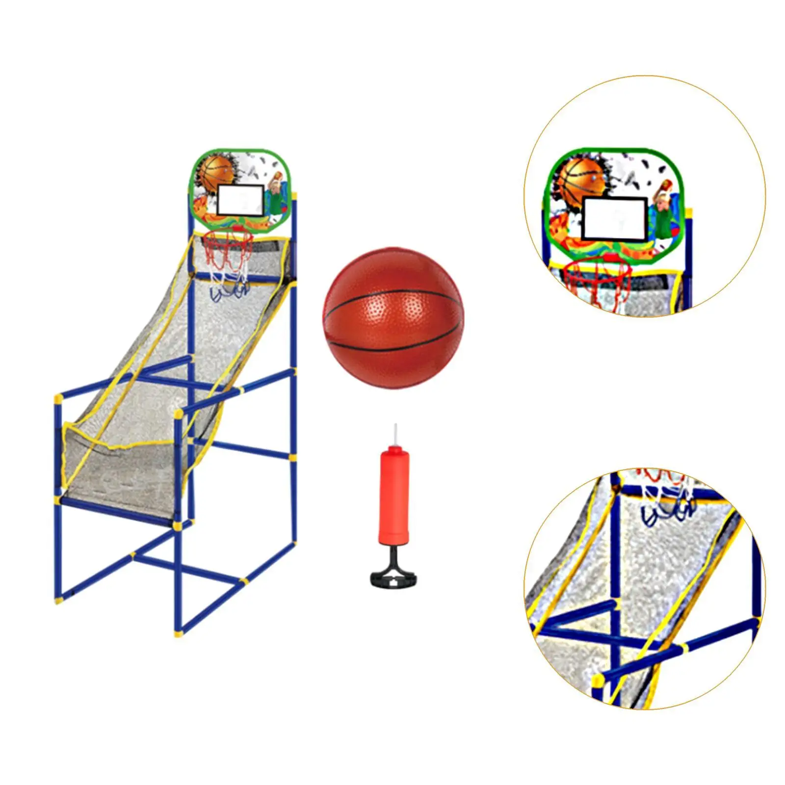 Kids Arcade Basketball Game Set Activity Center Basketball Goal for Birthday Family Party Favor Office Ages 3-12 Boys and Girls