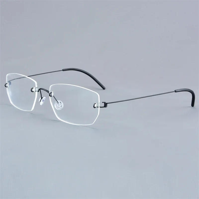 الدنمارك مربع بدون إطار النظارات الرجال النساء لا حافة النظارات الطبية الإطار بدون مسامير خفيفة بدون شفة النظارات البصرية #5