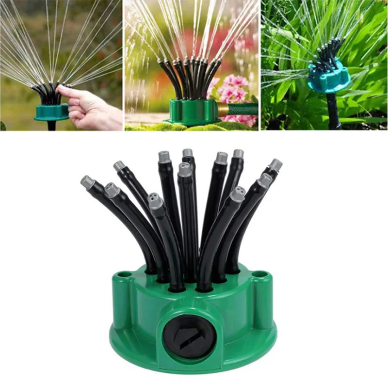 

1pc Multi-Head Sprinkler 360° Aautomatic Sprinkler Yard Lawn Grass Flower Vegetable Watering Irrigation Nozzle Garden Tools