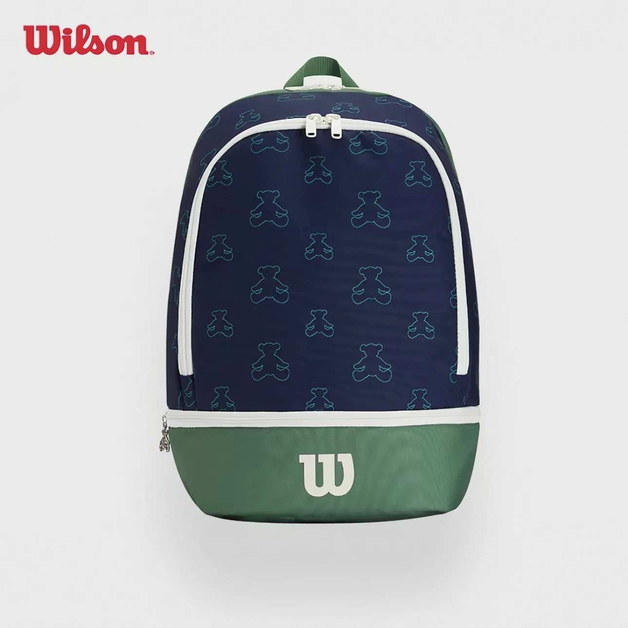 2025-new-w-tennis-racket-backpack-with-bear-print-everyday-fashion-simple-compartments-premium-badminton-backpack