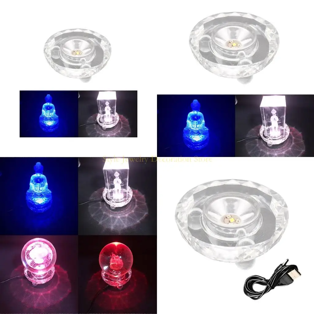 

D46E Multiple Color Rotating Stand USB Powered for Jewelry Artwork Showcase