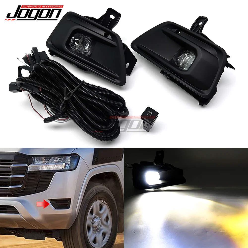 

With Wires LED Front Bumper Fog Driving Lamp Daytime Running Light DRL For Toyota Land Cruiser 300 Series LC300 2022 Accessories