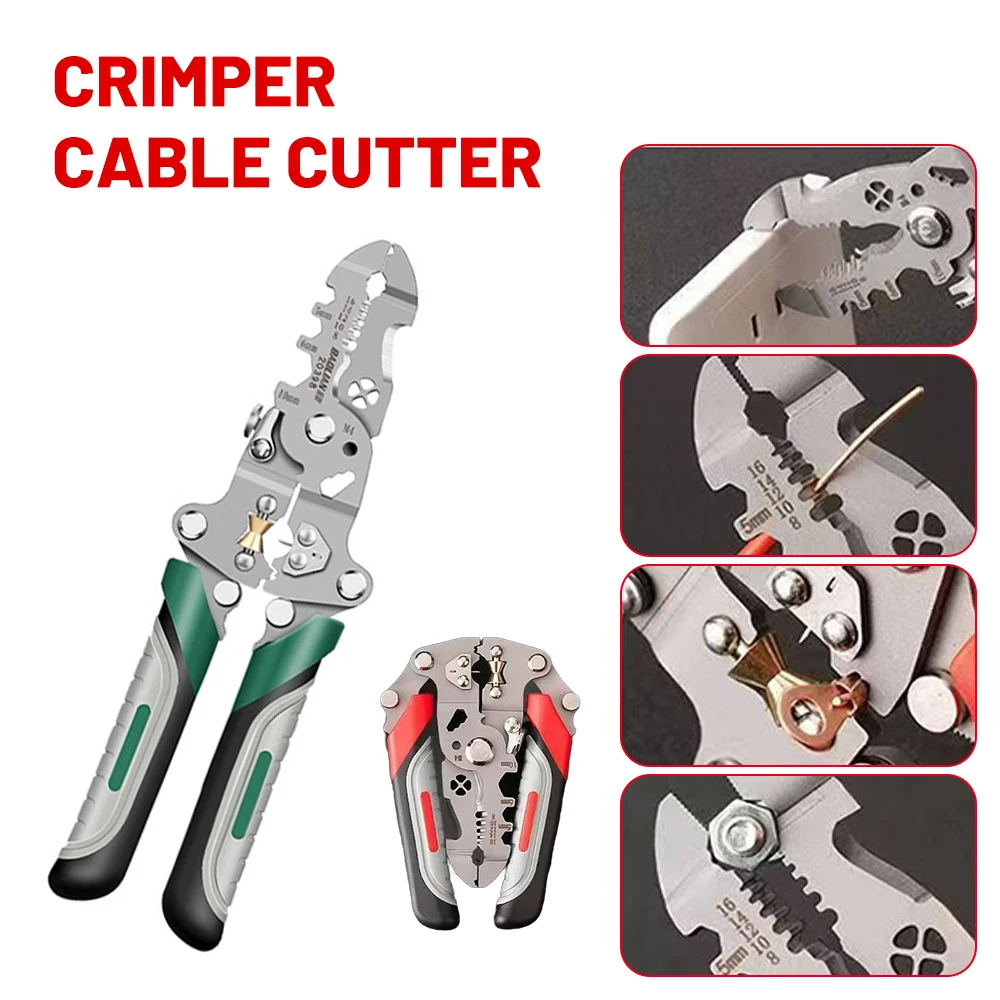 Multifunctional Foldable Wire Stripper Electrical Pliers  Cable Cutter Pliers Crimper For Wire Stripping Shearing Cutting Tools