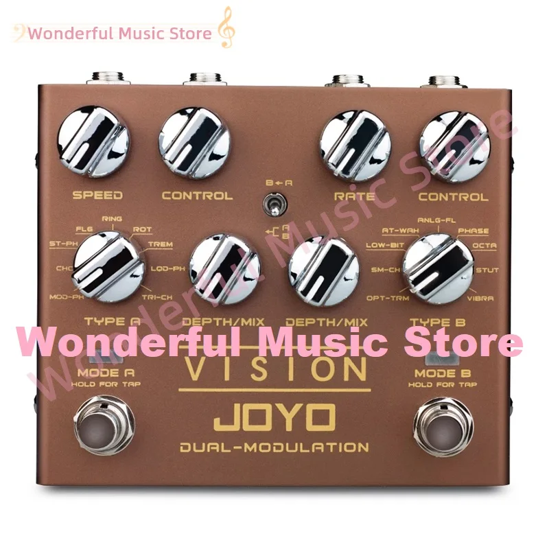 

JOYO R-09 VISION Multi-effect Guitar Effect Pedal Nine Effects Dual Channel Modulation Pedal Tap Tempo Mini Effect True Bypass