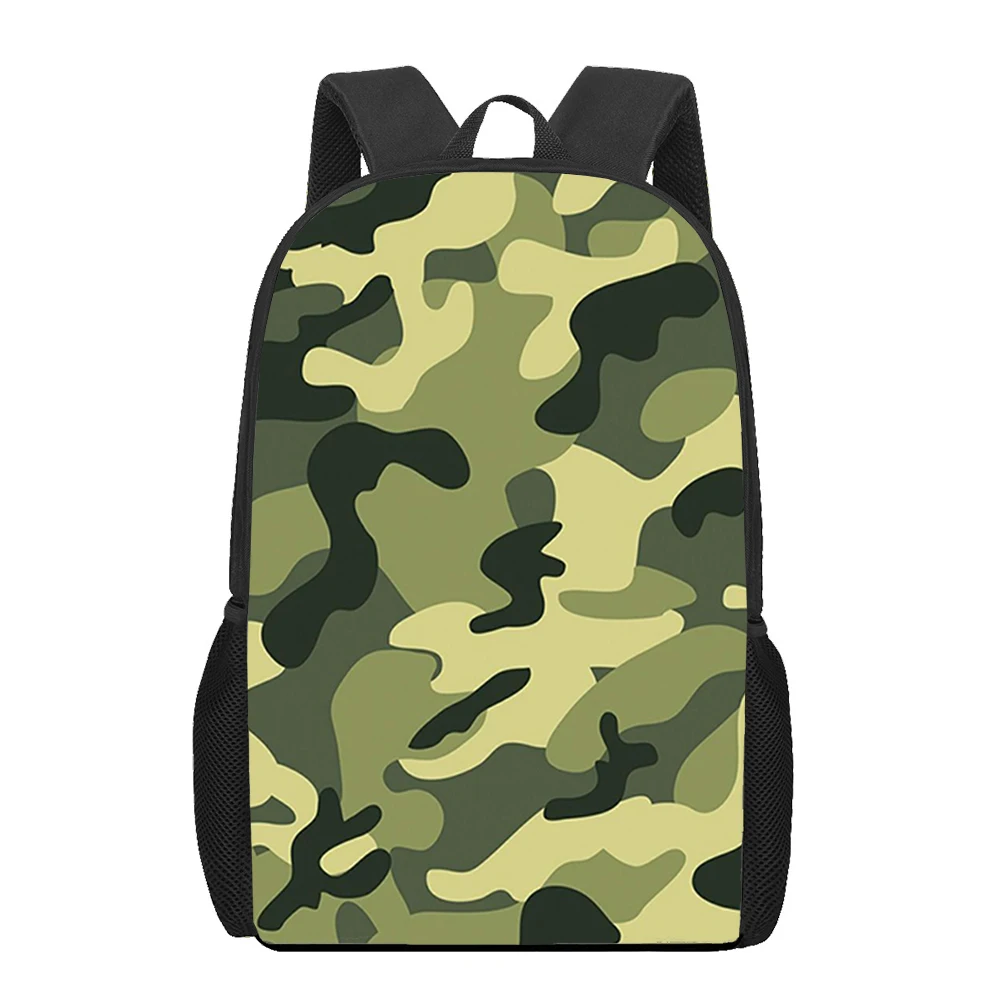 

Camo Army Camouflage 3D Print Book Bag Boys Girls School Backpack Kids Puppy Mochilas Escolares Infantis Children School Bags