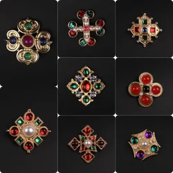 Retro Kişiselleştirilmiş Barok Saray Tarzı Çapraz Broş, Kadınsı ve Zarif Broş Korsaj Aksesuarları