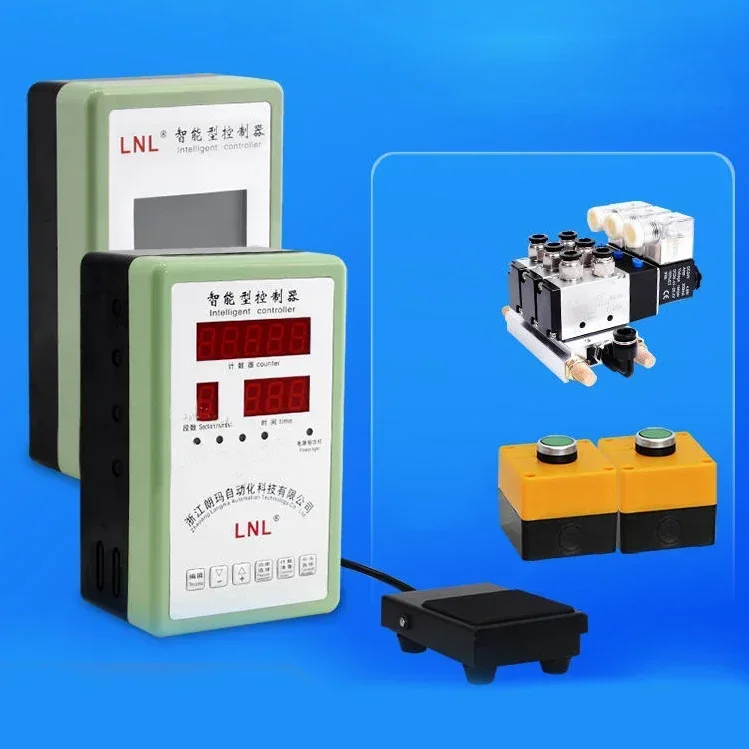 Programmable stroke automation reciprocating intelligent solenoid valve for gas-liquid booster cylinder controller