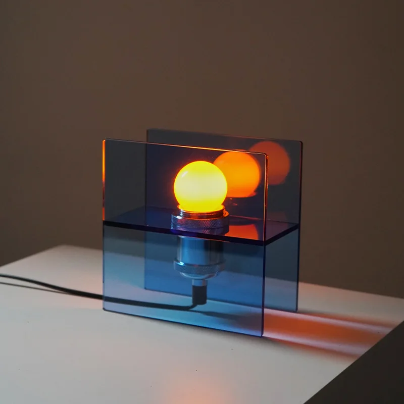 

Acrylic Night Light Sunrise Blue Ocean Atmosphere Light Desk Lamp Bedroom Study Decoration Birthday Present LED Table Lamp