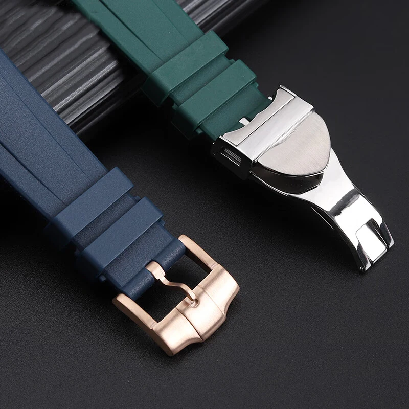 22mm Arc interface Rubber Silione Watchband  for Tudor Black Bay 1958 GMT 41mm Pelagos Pin/Folding buckle wristband for men