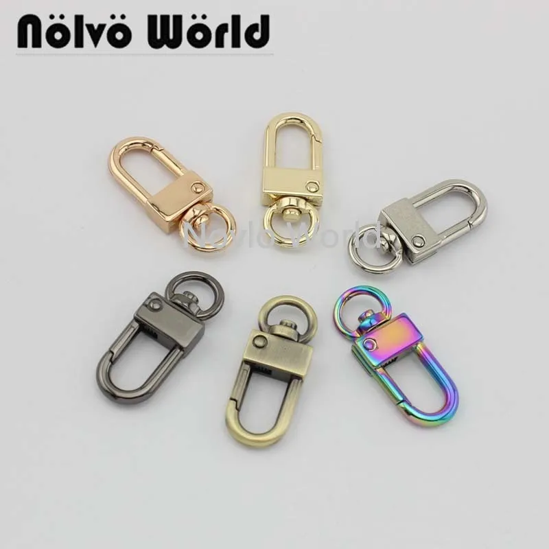 

10-50pcs High Quality 6 Colors 3/8" Top Ending Gold Silver Tone Trigger Snap Hook Clasp Metal Clip Swivel Dog Leash Hardware