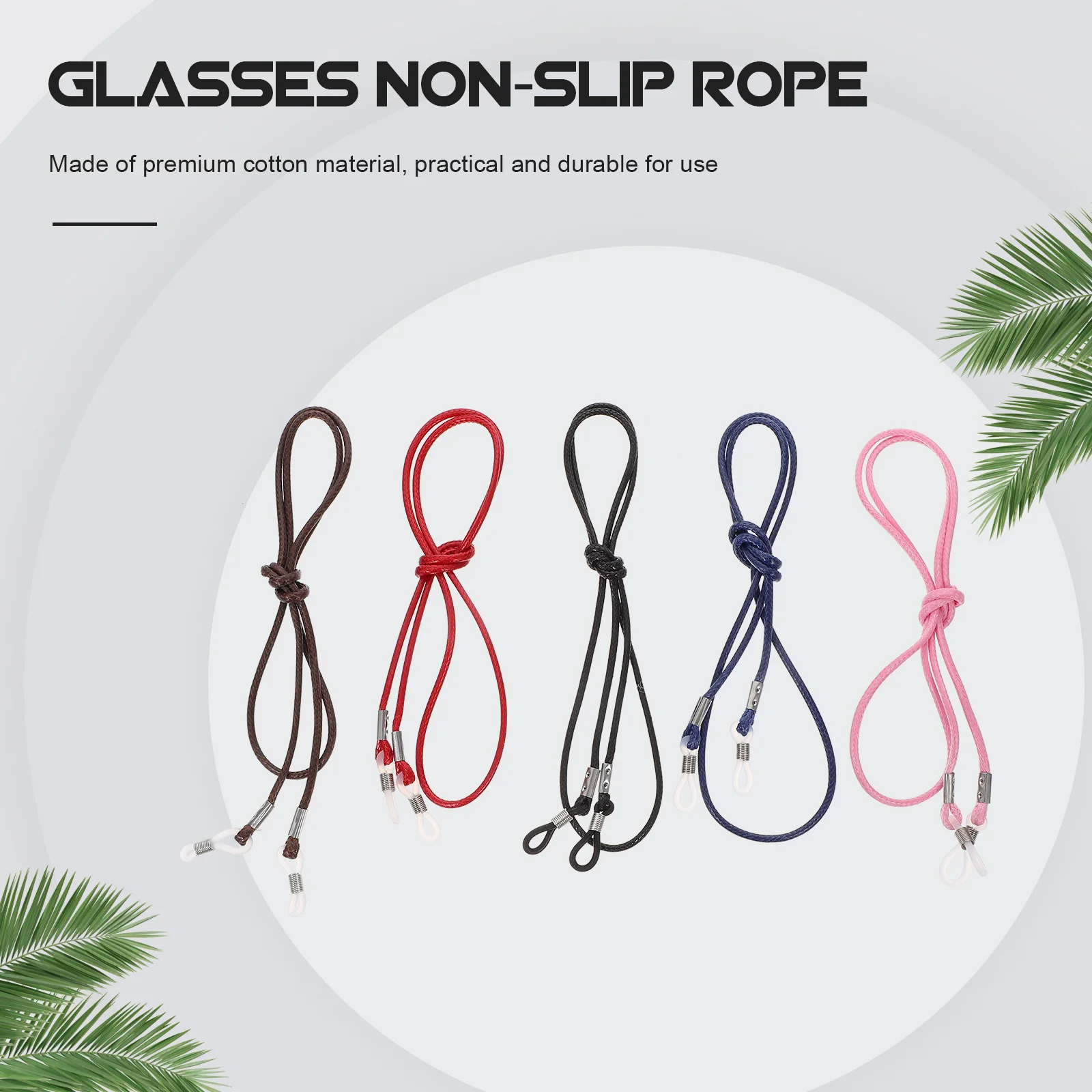 

5Pcs Glasses Hanging Ropes Unique Design Comfortable Fit Secure Chain for Eyeglasses Sunglasses Presbyopic Reading Glasses