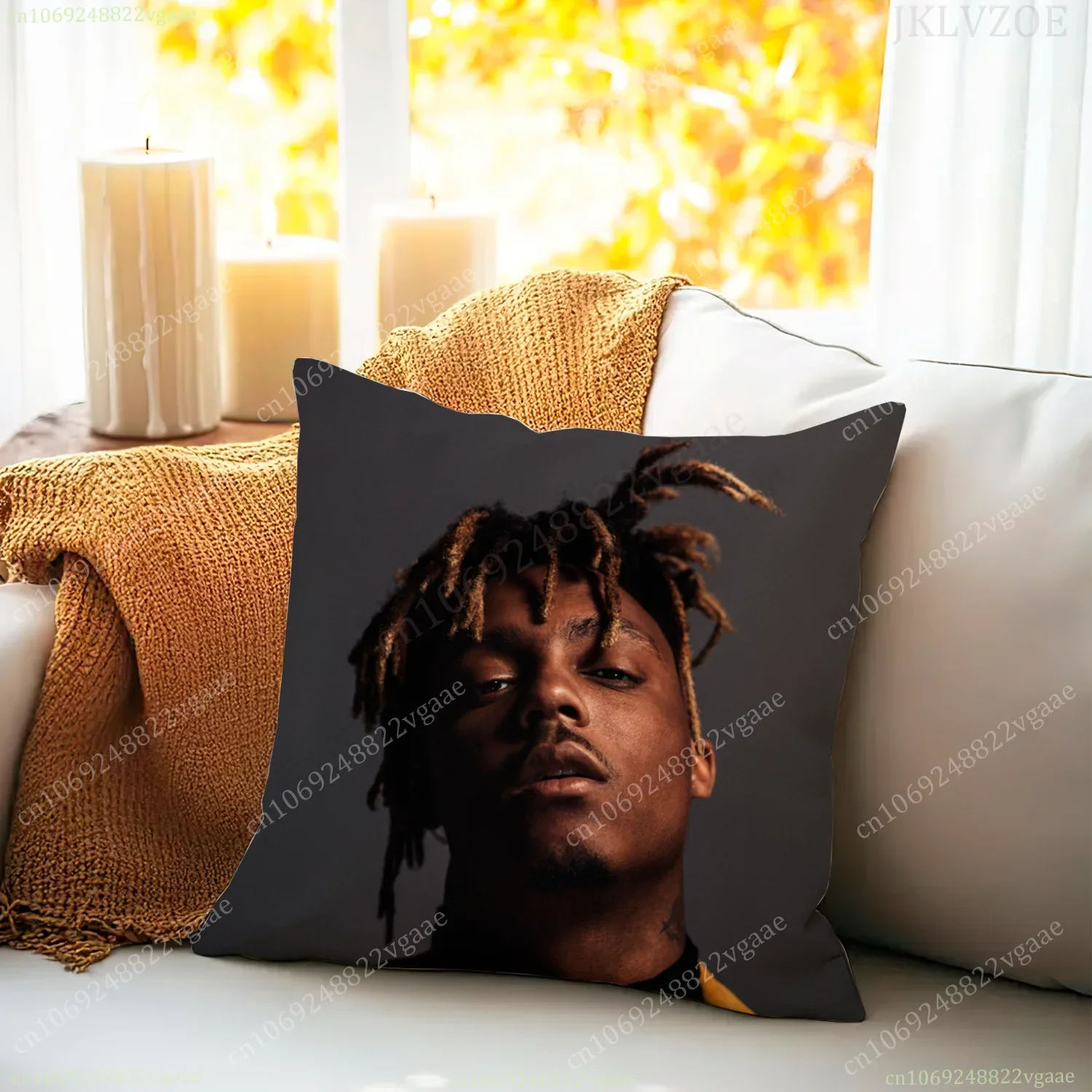 

JUICE WRLD Kissenbezug Rapper Schlafzimmer Kissenbezug Sofa Sänger Kissen Kissenbezug 45x45 Kissenbezug Auto Musik Albumbezug