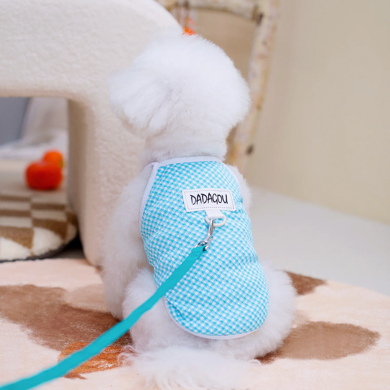 Dog Clothes Pet Apparel Spring Summer Bichon Poodle Vest T-shirt Blue Pink 2 Colors Camisole view 4