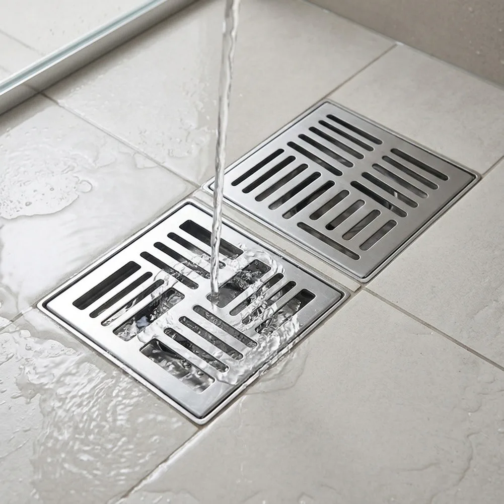 Stainless Steel Floor Drain Cover with Separable Strainer and Odor-Blocking Structure for Indoor Outdoor Drain Use