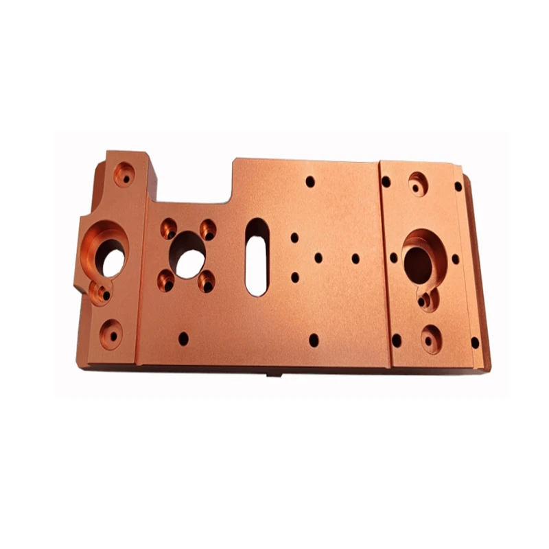

Anodized aluminum alloy CNC machined perforated block Mechanical Mounting Plate Mechanical manifold substrate