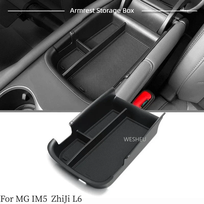 For MG IM5 Car Accessory Center Console Armrest Storage Box Multifunctional Storage Car Stowing Tidying For Zhiji L6 2024 2025