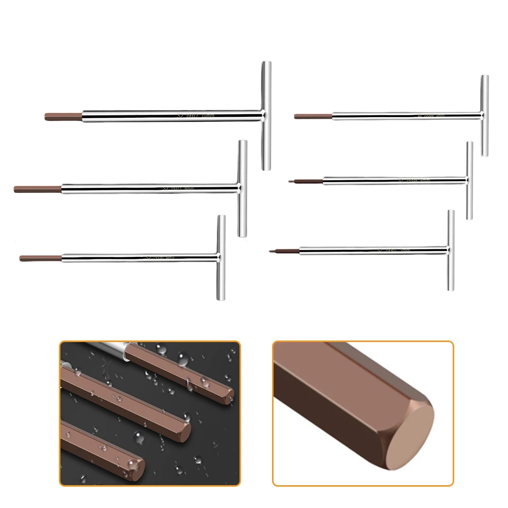 Efficient Work Tools For Mechanics Wear Resistant Tools As Picture Hexagon Wrench Rust-proof Comfortable To Hold High Hardness