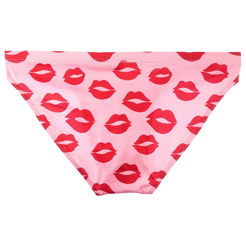 Men Lips Printed Briefs Soft Breathable Underwear For Hot Man Comfortable Bulge Pouch Summer Men's Panties Low Rise Underpants