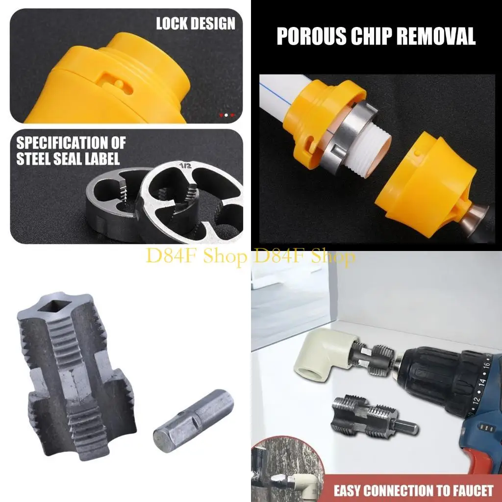 D84F Electric Drill Pvc Pipe Threader PVC Thread Maker Tool PVC Thread Maker Tool for Electric Drill Water Pipe Screw Tool
