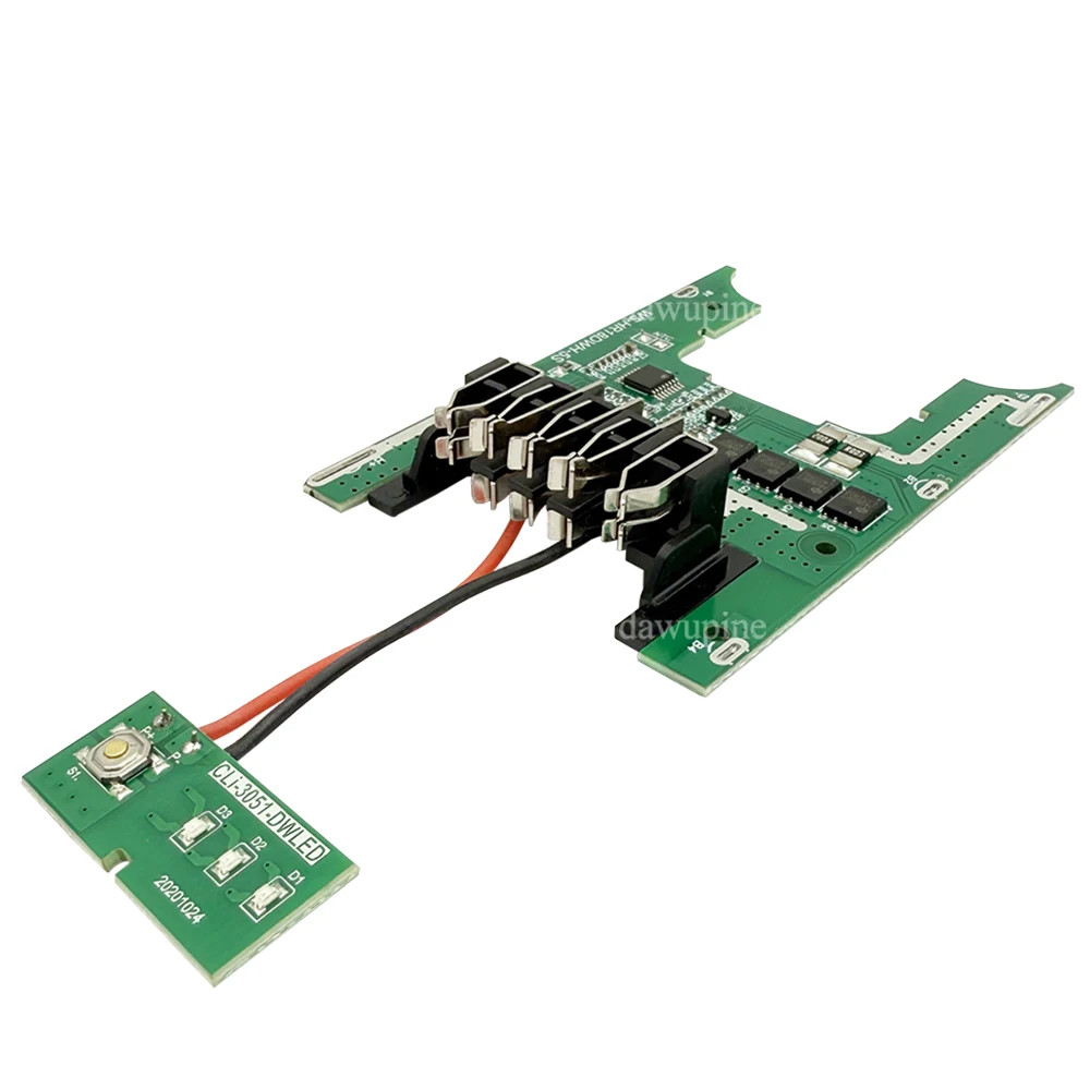 Płytka PCB BMS LED do akumulatorów litowych DCB200 do akumulatorów Dewalt 18V 20V Li-ion, części zamienne DCB180 DCB205, obwód zabezpieczający ładowanie. — zdjęcie produktu 4
