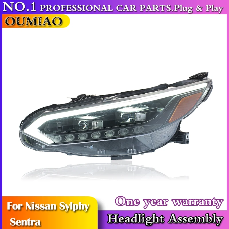 New Head Lamp 2020 2022 For Nissan Sylphy Sentra Headlights Fog Lights Day Running Light DRL H7 LED Bi Xenon Bulb Car Accessory