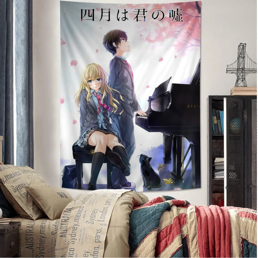 

Your Lie In April Calssic DIY Wall Tapestry Hippie Flower Wall Carpets Dorm Decor Wall Art Decor