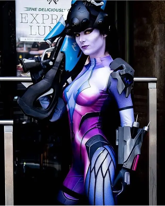 Halloween Widowmaker Cosplay Kostüm Frauen Weibliche Mädchen Anzug Zentai Superheld Body Erwachsene/Kinder Overall