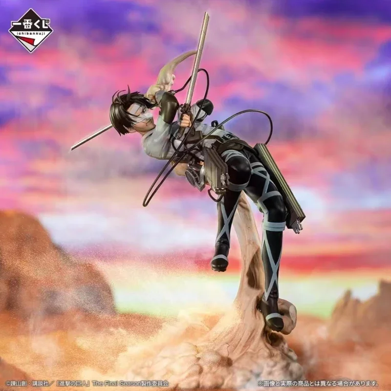 Bandai Original Anime Attack on Titan Ichiban Kuji Hange Zoe Levi Ackerman PVC Action Figure Model Collectible Toys Boys Gift