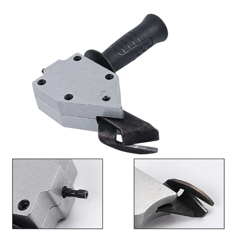 2024 New Electric Drill Plate Cutter Attachment Double Headed Iron Metal Sheet Cutter Plate Punch Scissors FreeCutting Tools