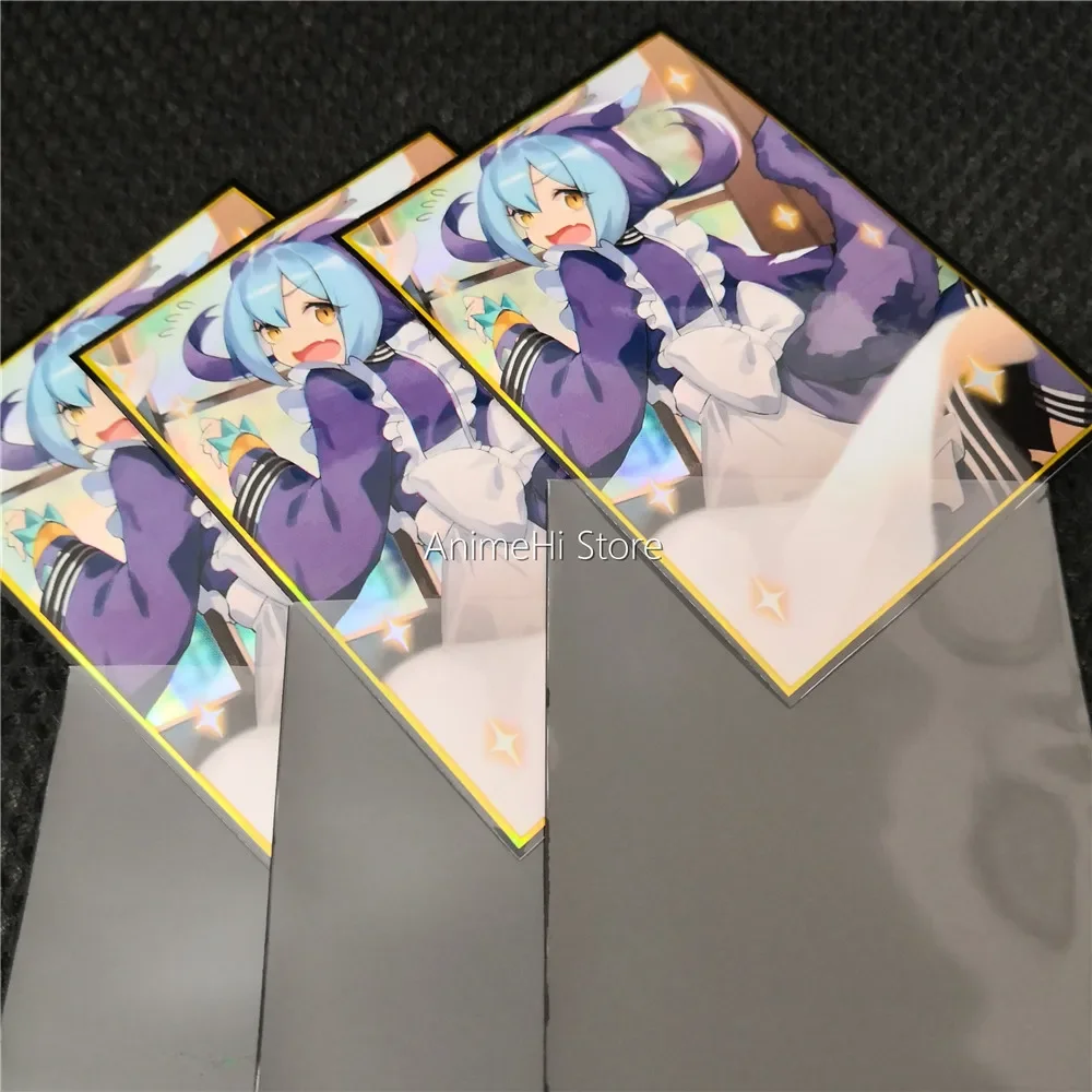 50 stuks/zak spel Yu-Gi-Oh! Wasserij Dragonmaid Kaarthoezen Anime Yugioh Holografische hoes Kaarten Beschermhoes voor cadeau