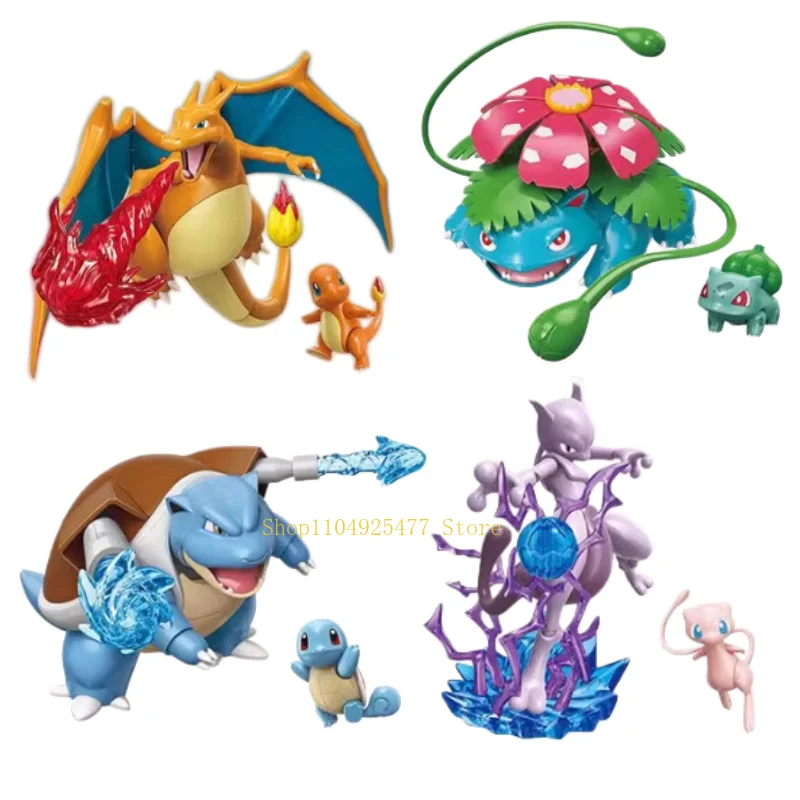 keeppley-ポケモン-ビルディングおもちゃ-アクションフィギュア-ゲンガー-イーブイ-チャリザード-コレクタブル-デスクトップ装飾-アニメファンへの誕生日プレゼント