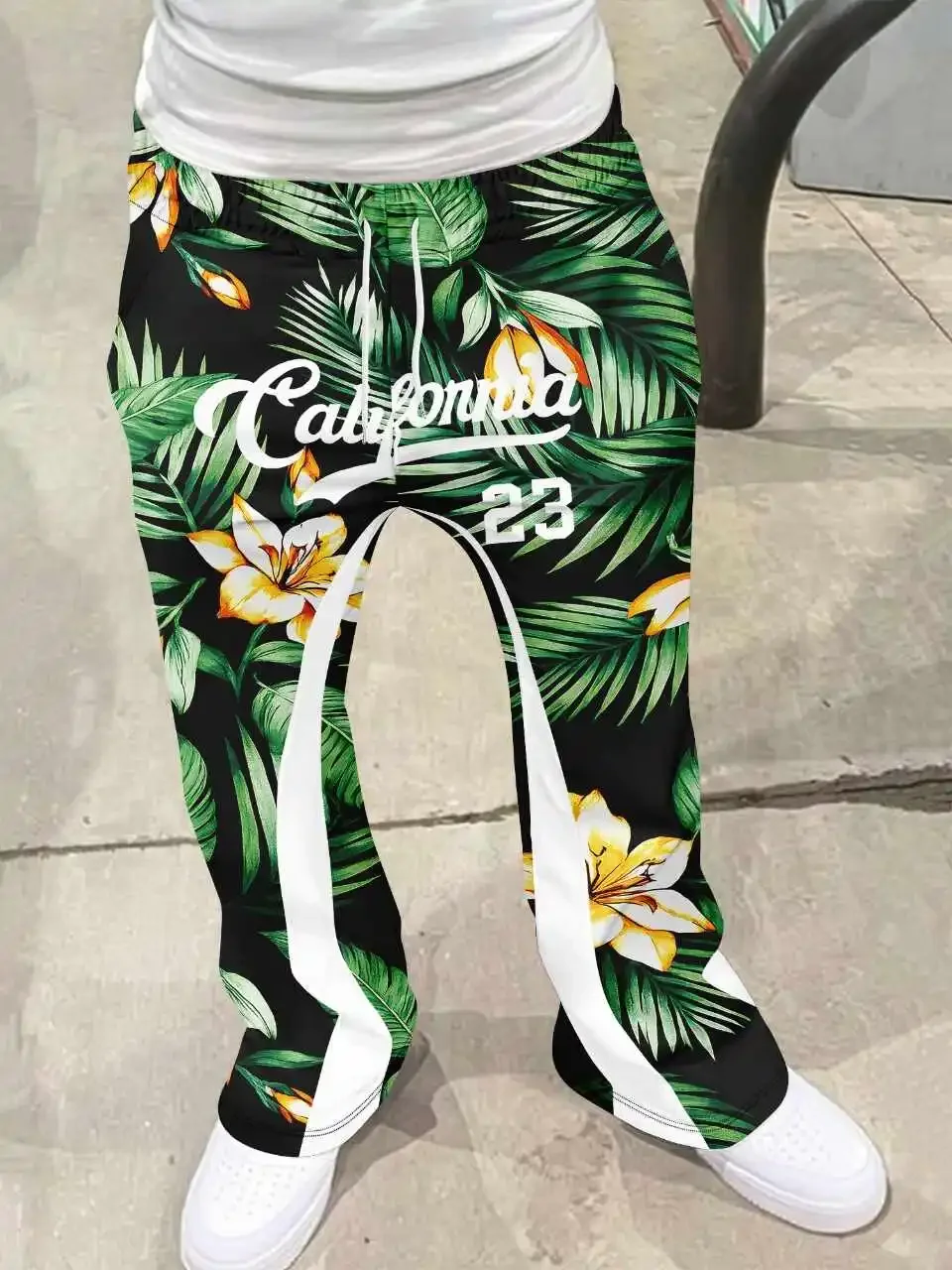 

Y2k Flared Pants Casual Sweatpants Mid Waist Sporty Female Clothes Streetwear Hip Hop Vintage Pants Men Loose 3D Print Trousers