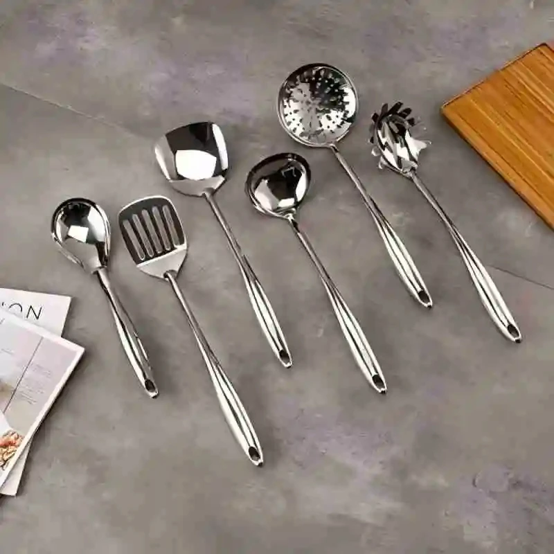 1 pc stainless steel kitchen utensil set cooking utensils, solid spoon colander spatula soup spoon strainer spatula