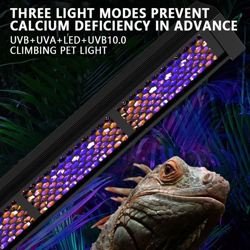 

Calcium Supplement Lights UVA+UVB Full Spectrum LED Light Reptile Lizard Supplies Turtle Sunbathe Heat Lamp Lighting Lamp 4W/8W