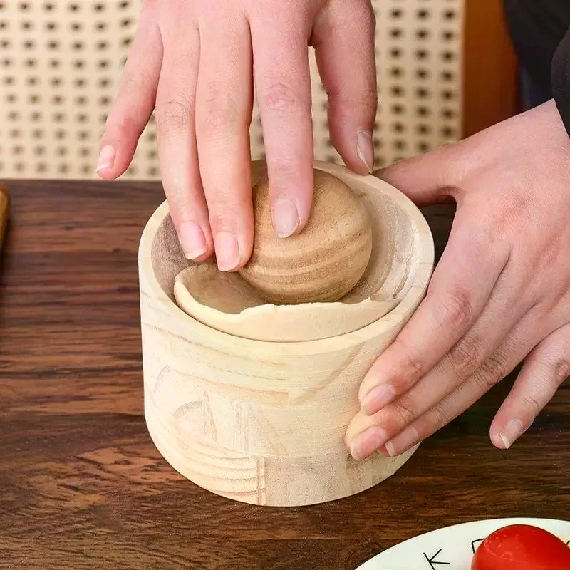 Quick Dumpling Wrapper Maker Wood Dumpling Maker Press Tool Wood Mold And Ball Manual Dough Skin Presser Hand Pie Rolling Tool